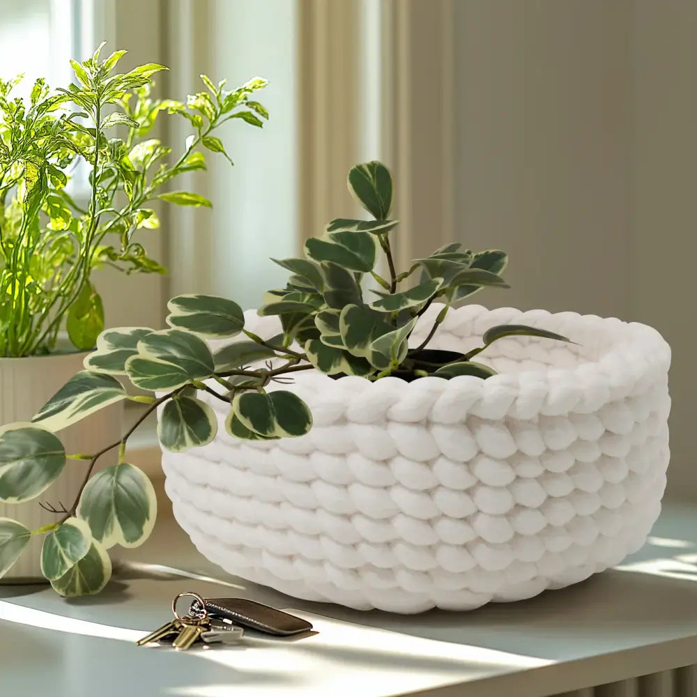 Torre & Tagus - Felted Wool Woven Basket