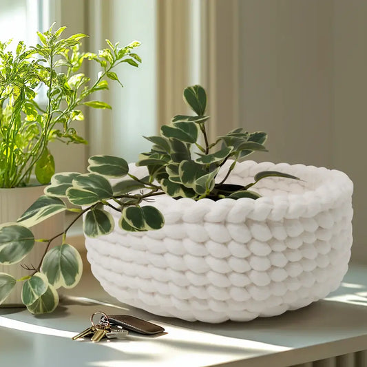 Torre & Tagus - Felted Wool Woven Basket