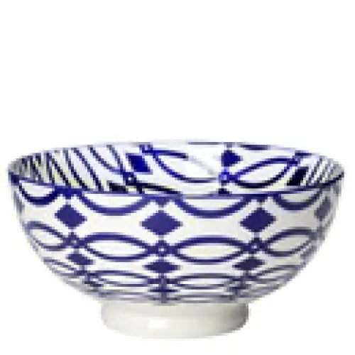 Kiri Collection Blue Lattice Medium Bowl - PABOOM