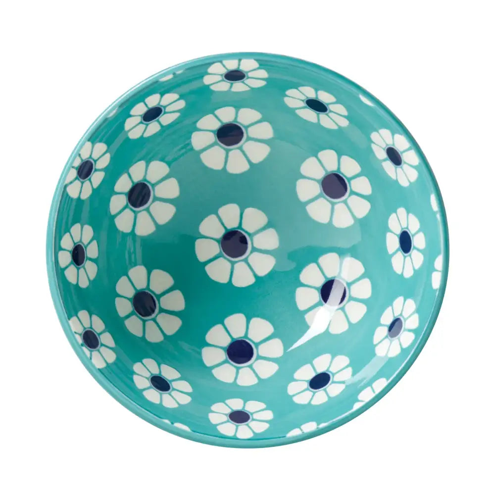Torre & Tagus - Kiri Teal + Blue Daisy Bowl