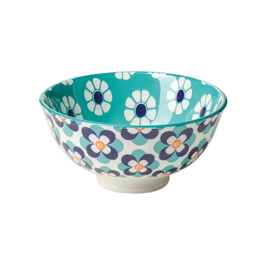 Torre & Tagus - Kiri Teal + Blue Daisy Bowl Small
