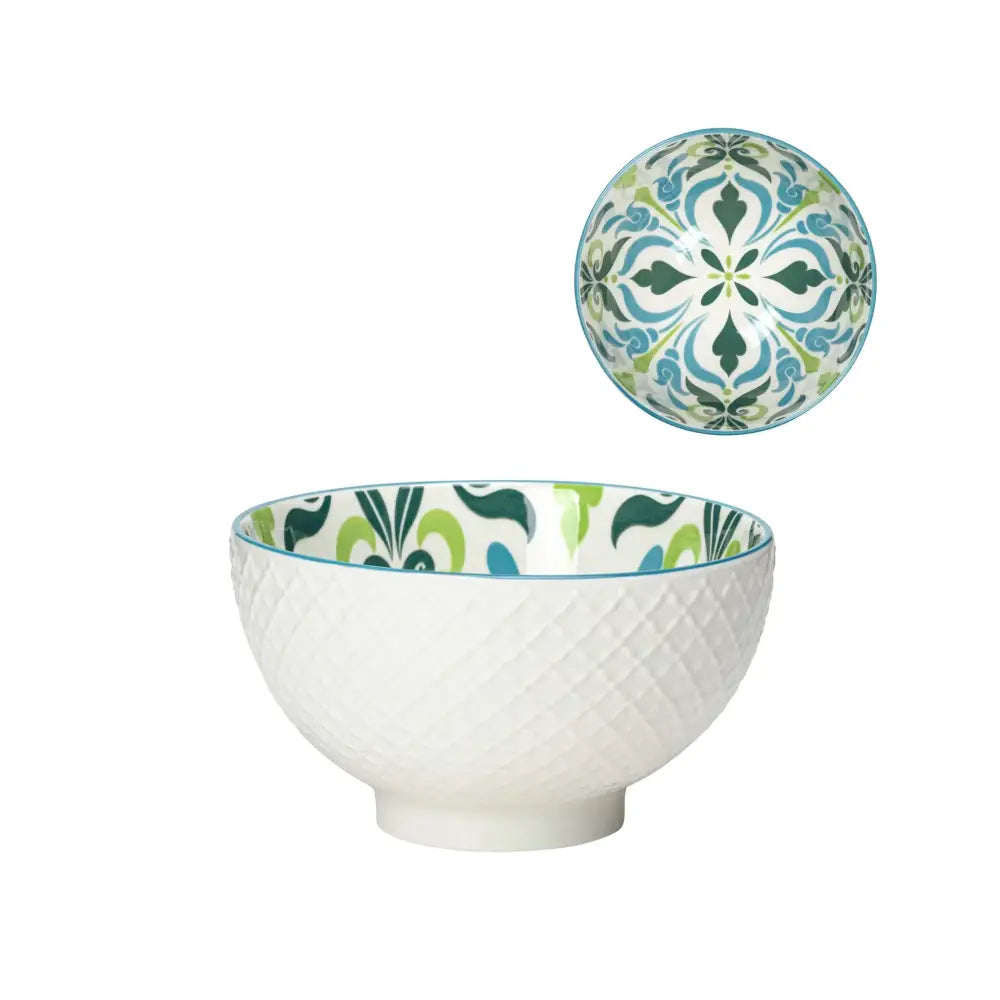 Kiri Collection Teal Filigree Bowl Medium - PABOOM