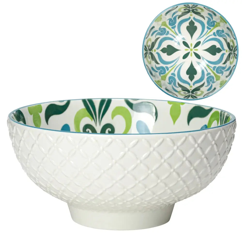 Kiri Bowl Teal Filigree Large - PABOOM