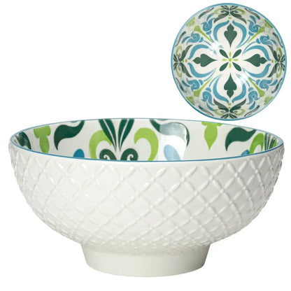 Kiri Bowl Teal Filigree Large - PABOOM