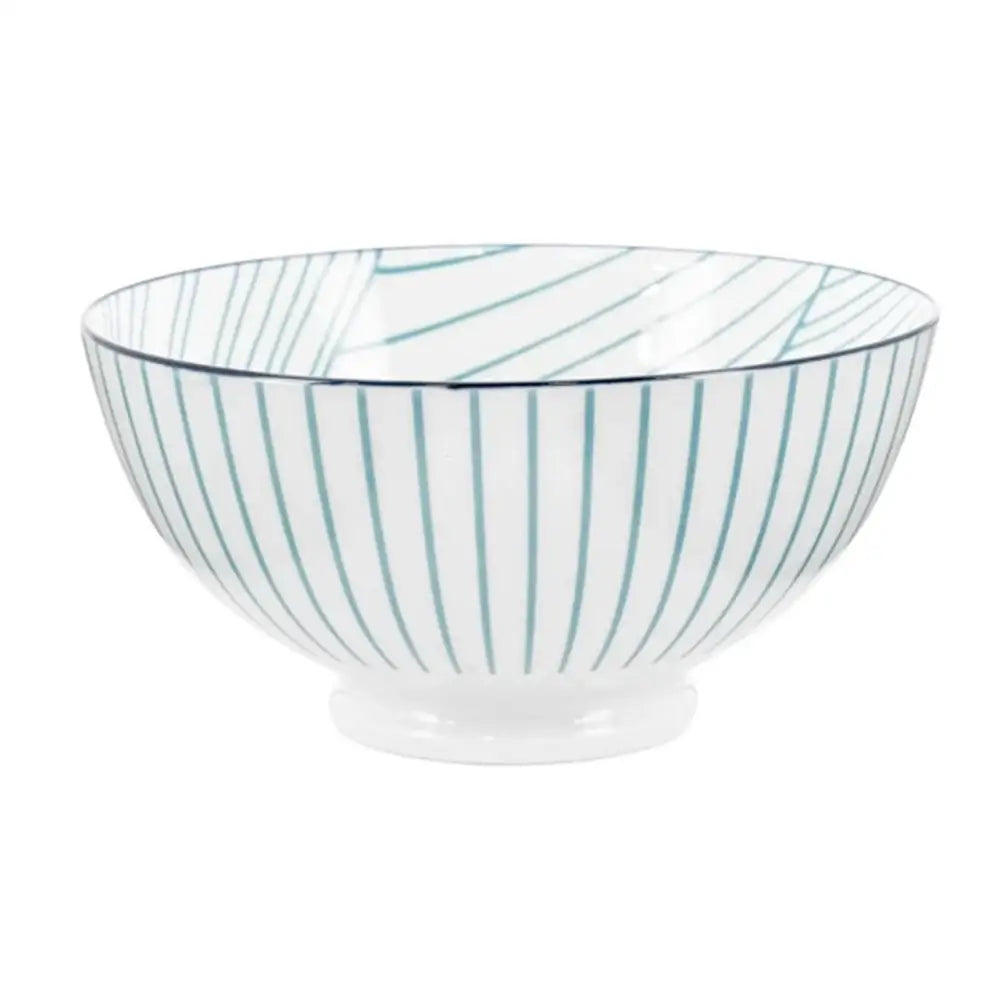 Kiri Collection Teal Linear Leaf Bowl Medium - PABOOM