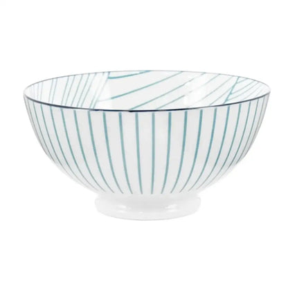 Kiri Collection Teal Linear Leaf Bowl Medium - PABOOM