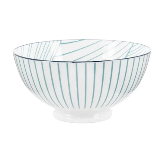 Kiri Collection Teal Linear Leaf Bowl Medium - PABOOM