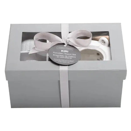 Kiri Teapot Set Black with Blue Trim - PABOOM