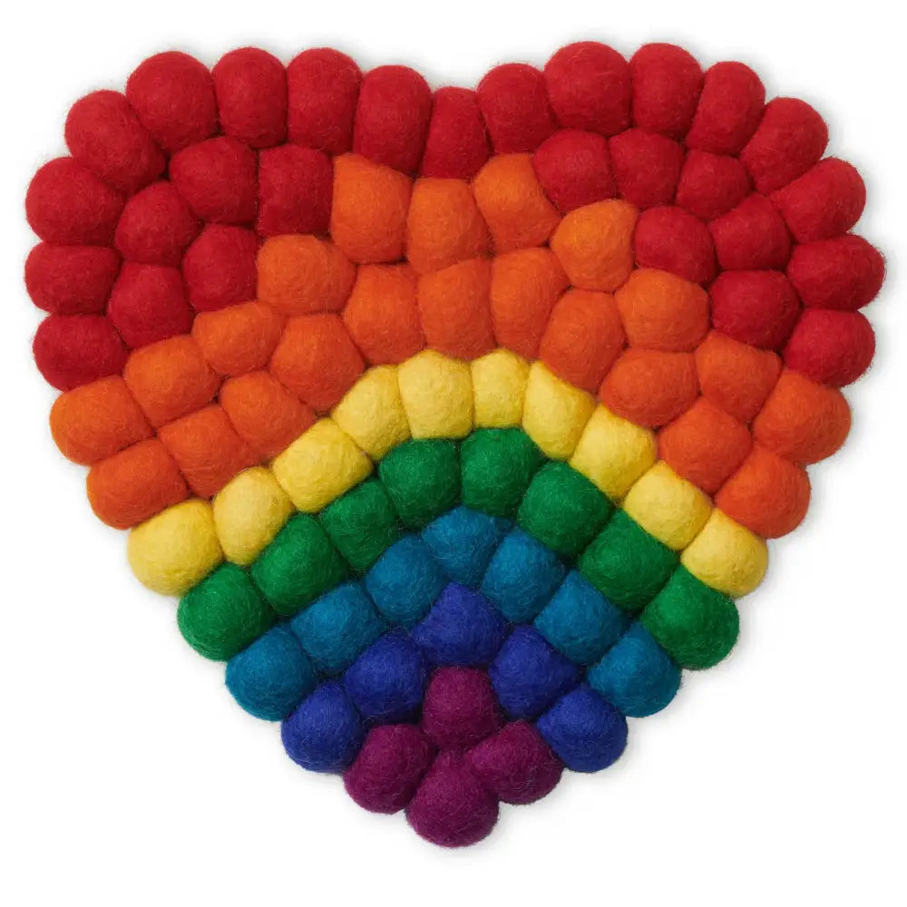 Modwool Ball Trivet Heart Shaped Trivet - PABOOM