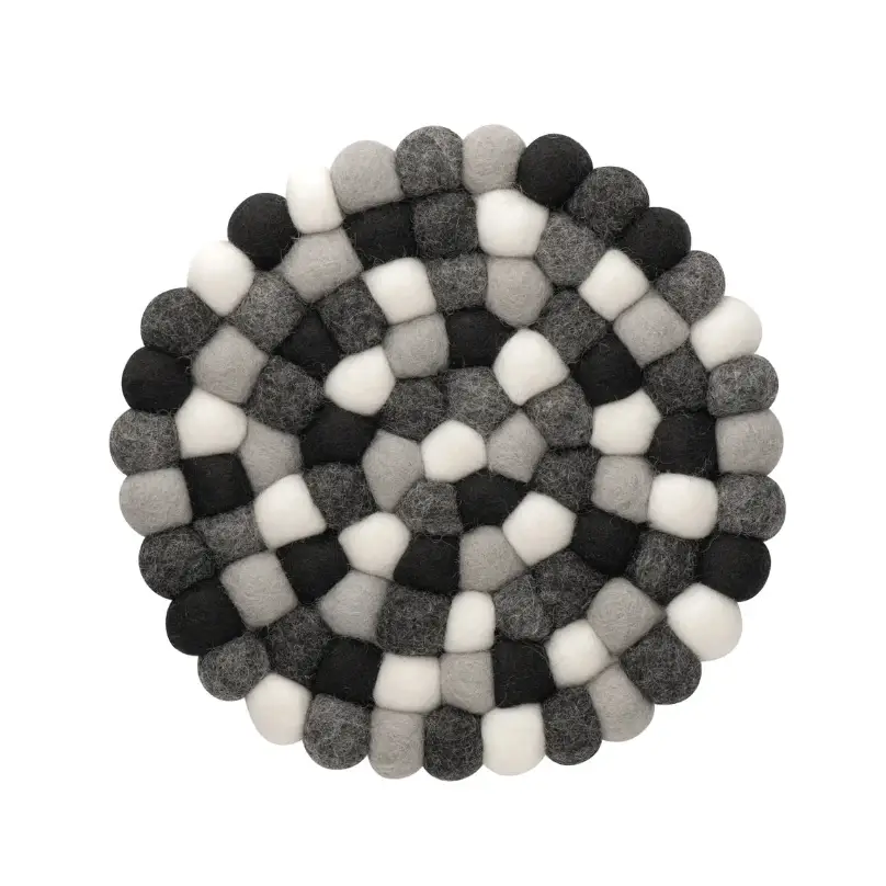 Modwool Black Felt Ball Trivet - PABOOM