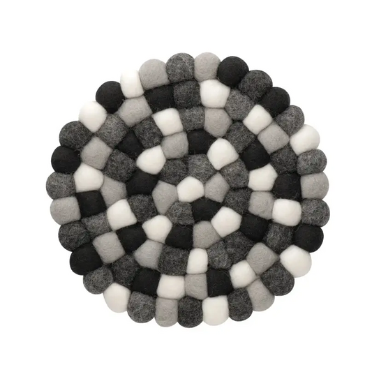 Modwool Black Felt Ball Trivet - PABOOM