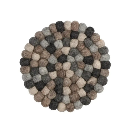 Modwool Multi Natural Felt Ball Trivet - PABOOM