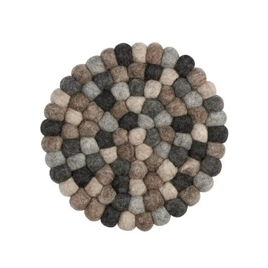 Modwool Multi Natural Felt Ball Trivet - PABOOM