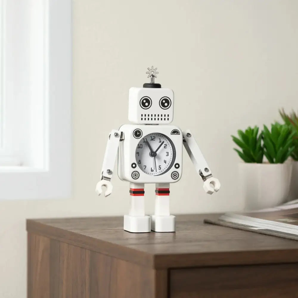 Robot Alarm Clock White - PABOOM
