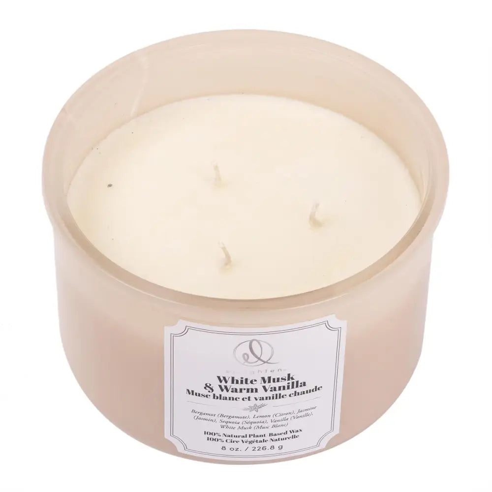 3 Wick Scented Candle With Cork Lid - Eucalyptus & Mint