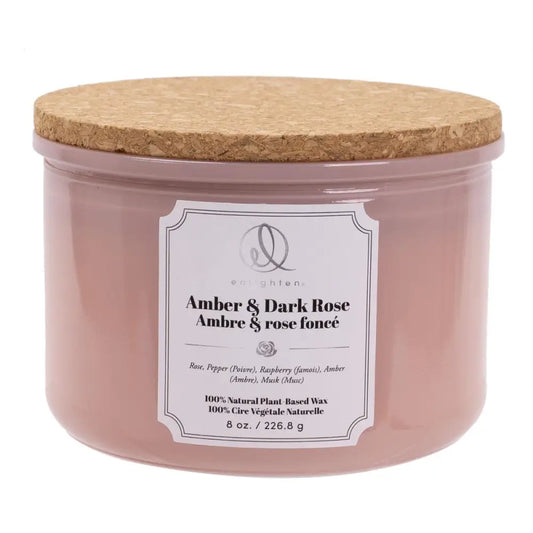 3 Wick Scented Candle With Cork Lid - Musk & Vanilla