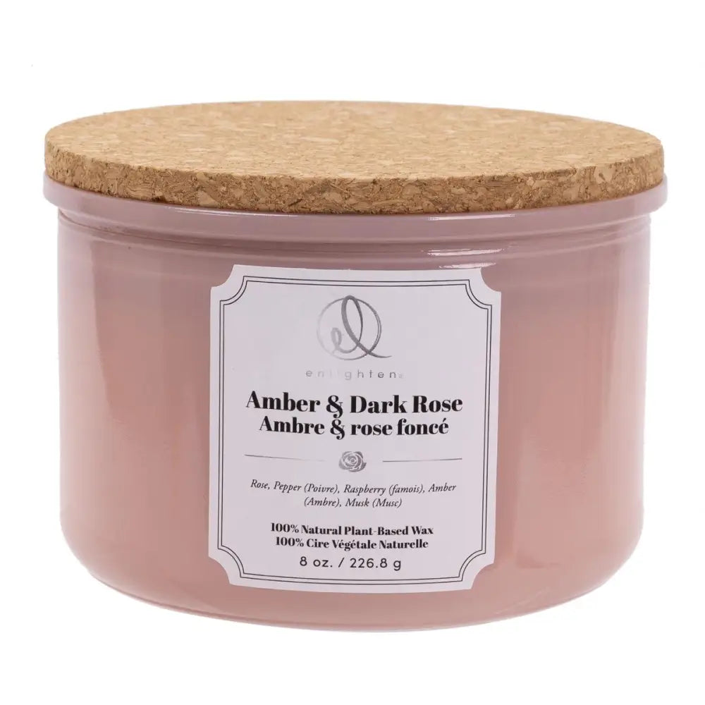 3 Wick Scented Candle With Cork Lid - Eucalyptus & Mint