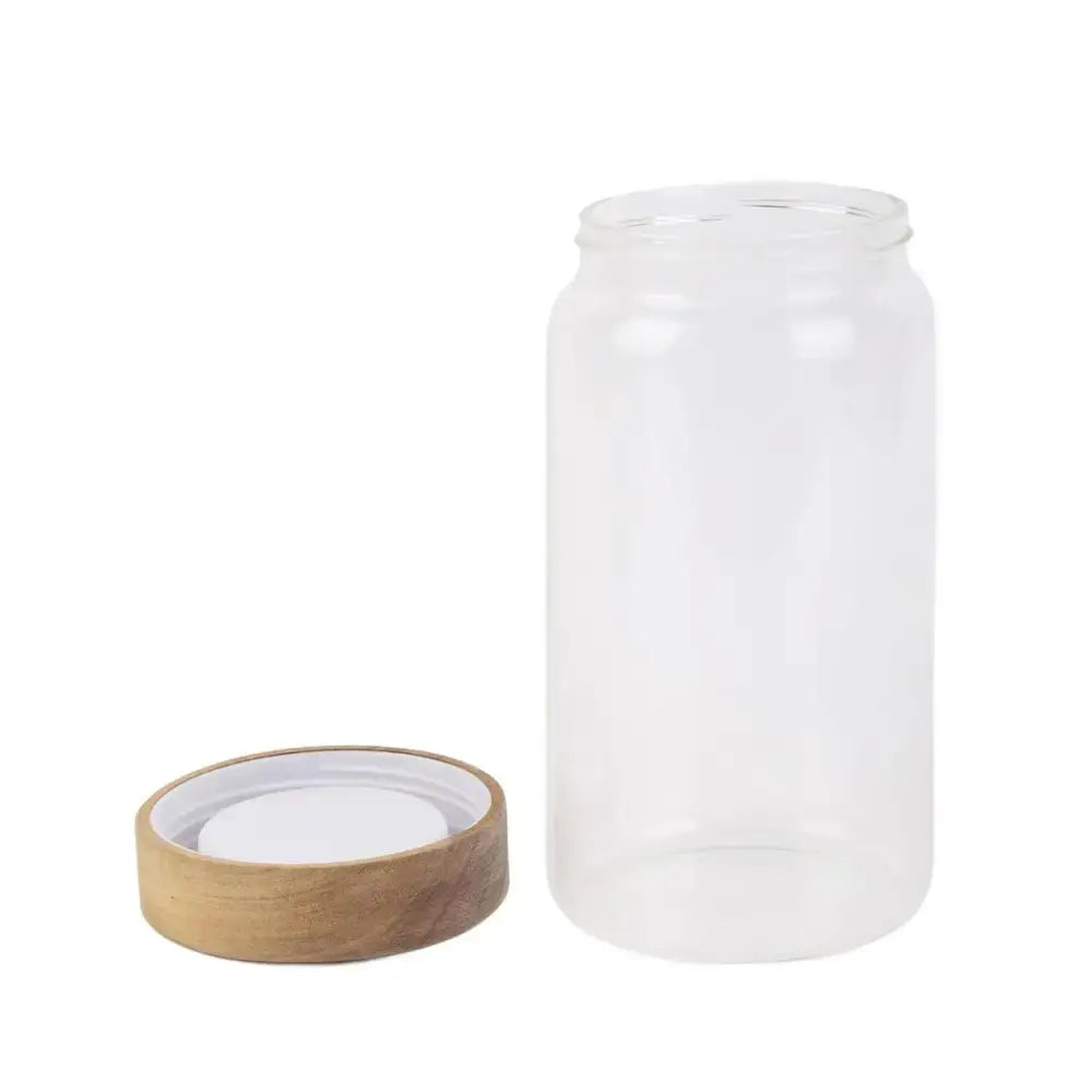 Acacia Lid Glass Jar - 350ml