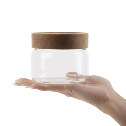 Acacia Lid Glass Jar - 1150ml