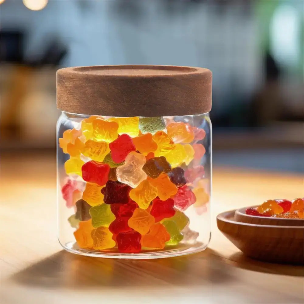 Acacia Lid Glass Jar - 850 ml