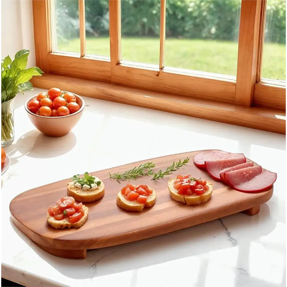 TRUU DESIGN - Acacia Wood Footed Serving Board