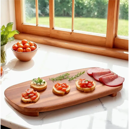 TRUU DESIGN - Acacia Wood Footed Serving Board