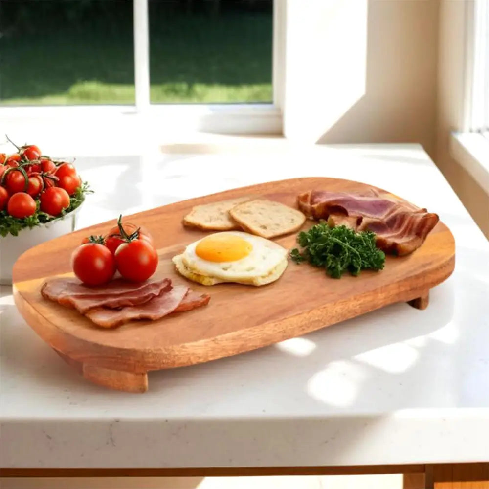 TRUU DESIGN - Acacia Wood Footed Serving Board
