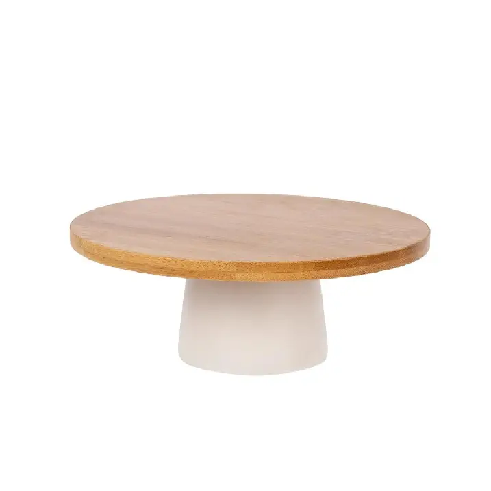 Bamboo + Ceramic Footed Platter - PABOOM