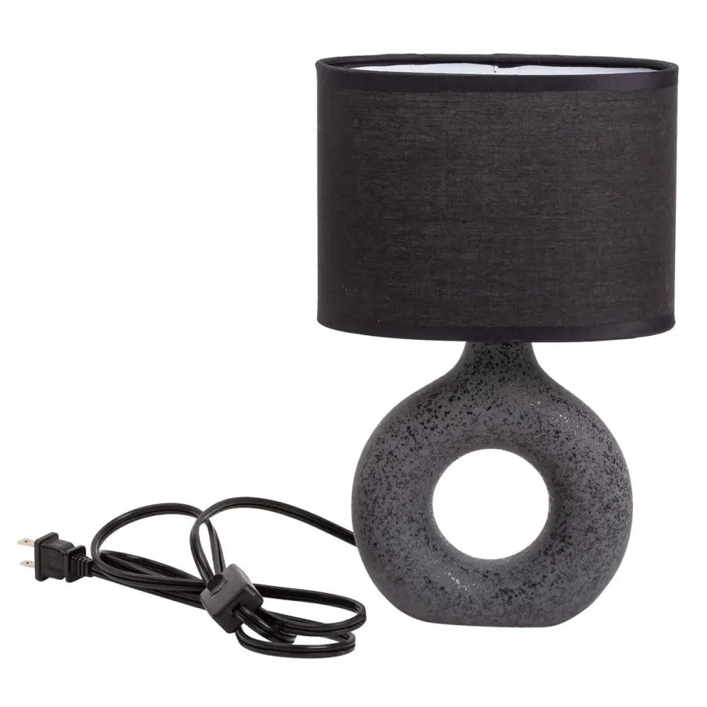 Black Donut Lamp with Shade - PABOOM