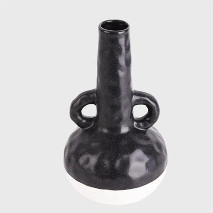 Black + White Bud Vase With Handles - PABOOM