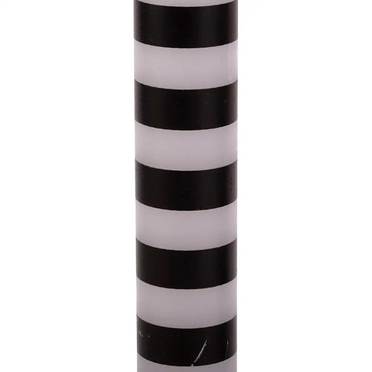TRUU DESIGN - Black + White Striped Dinner Candles