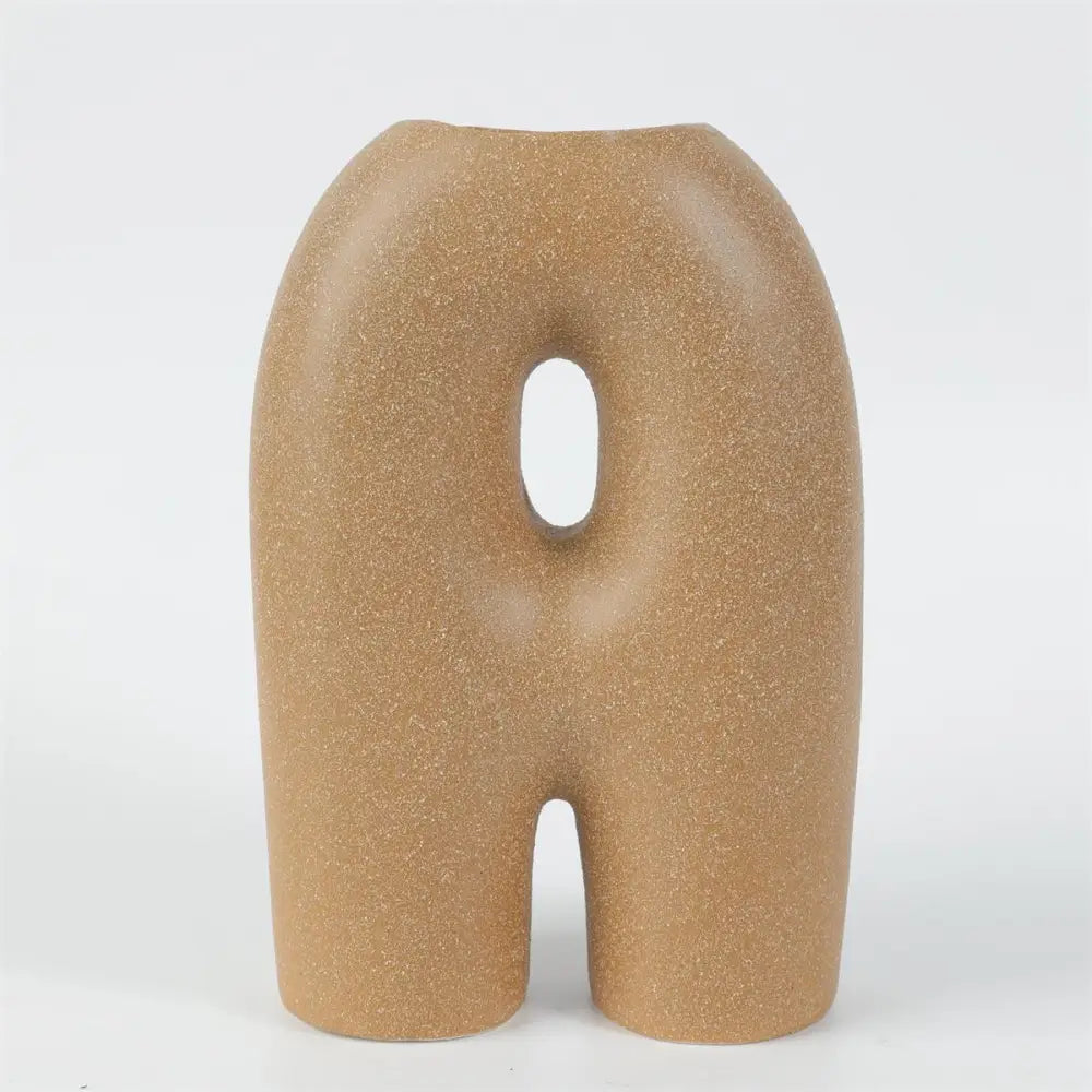 Brown Textured Jointed Vase - PABOOM