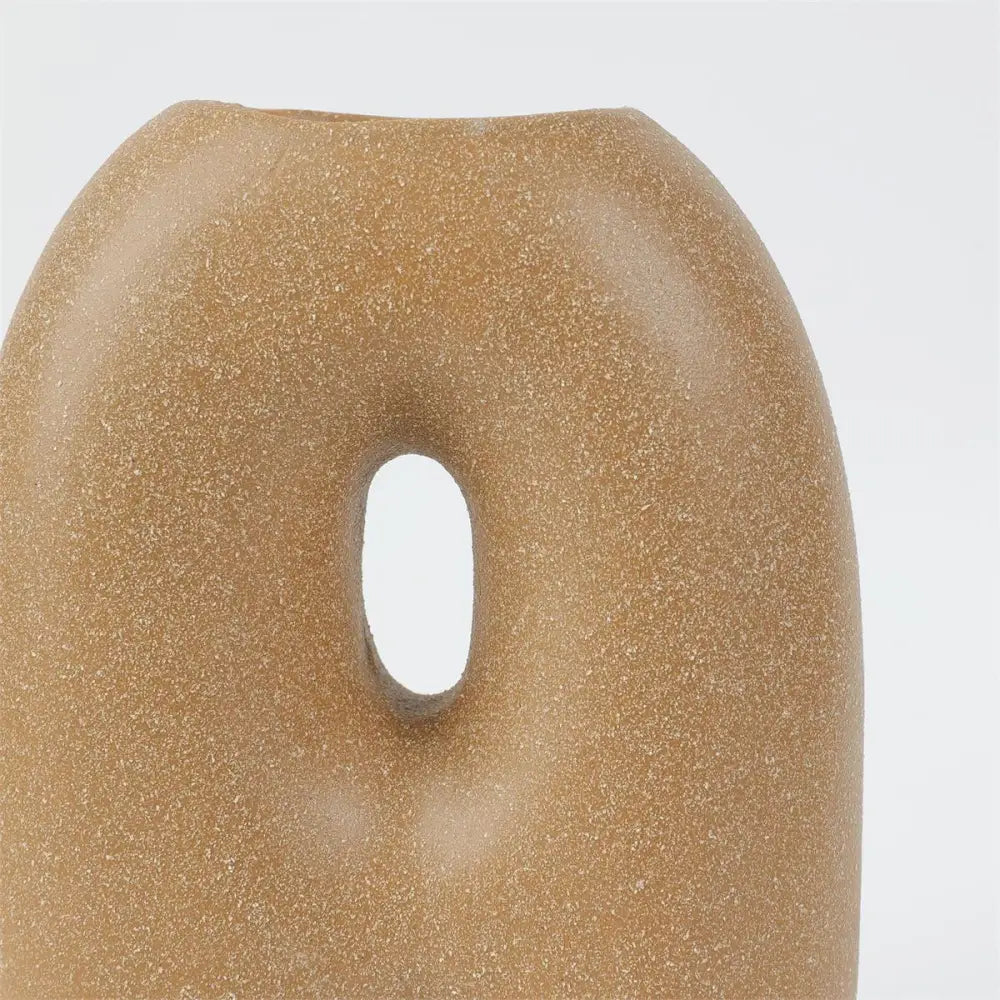 Brown Textured Jointed Vase - PABOOM