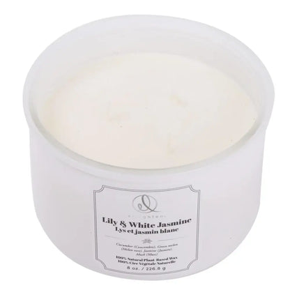 Candle With Wood Lid 3 Wick Lily + White Jasmine - PABOOM