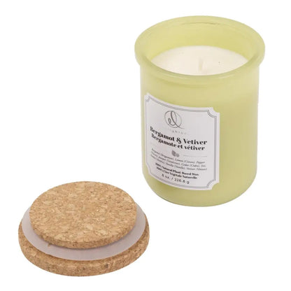 Candle with Wood Lid Bergamot & Vetiver - PABOOM