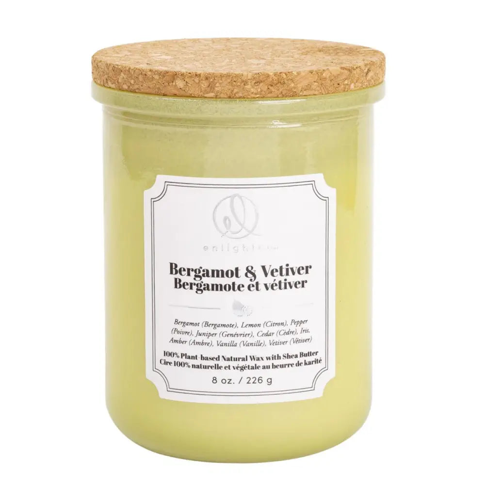 Candle with Wood Lid Bergamot & Vetiver - PABOOM
