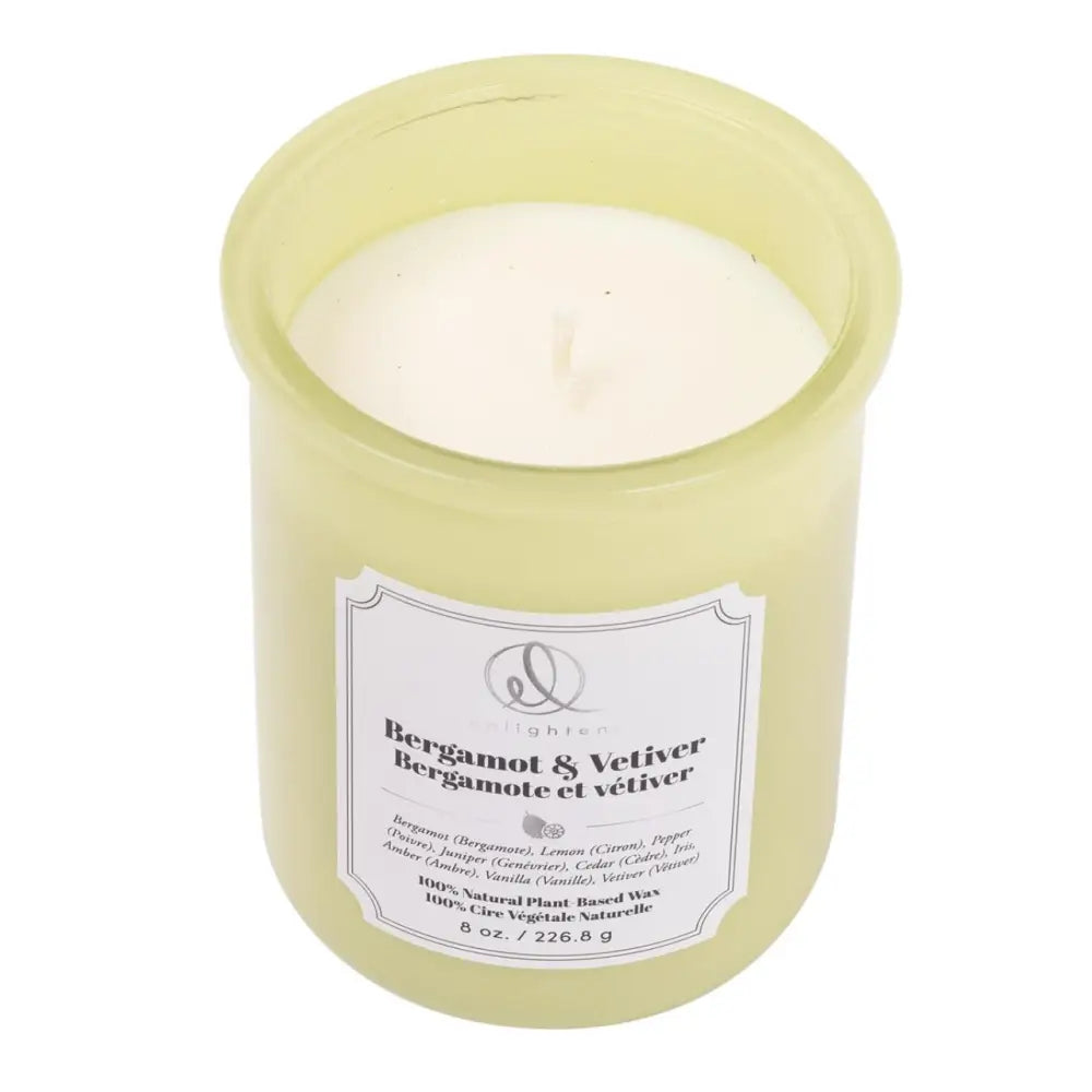 Candle with Wood Lid Bergamot & Vetiver - PABOOM