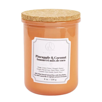 Candle with Wood Lid Pineapple & Coconut - PABOOM