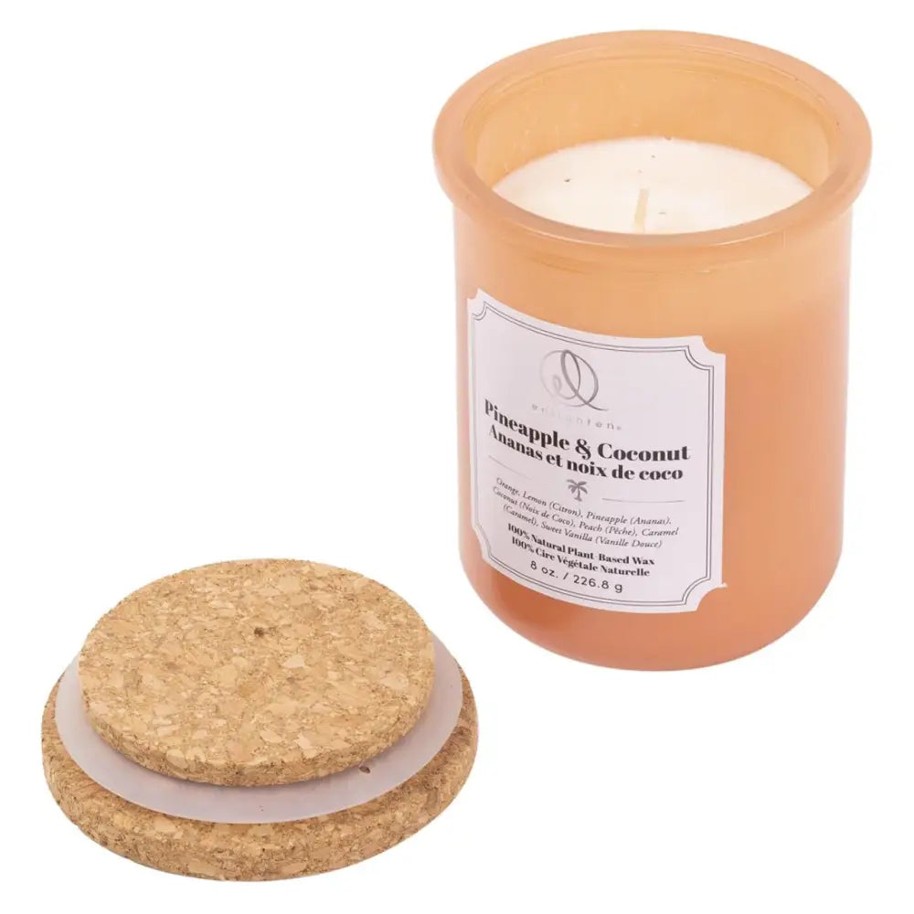 Candle with Wood Lid Pineapple & Coconut - PABOOM