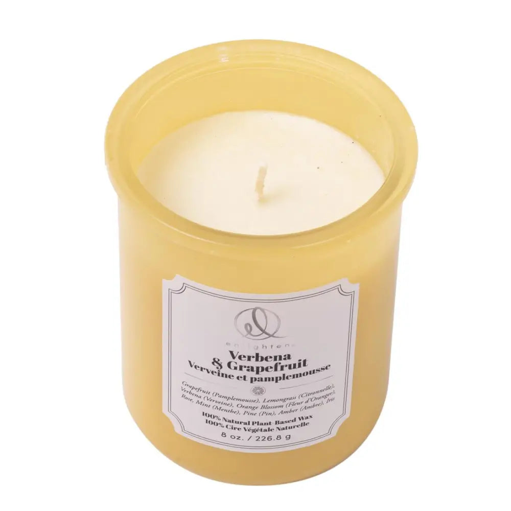 Candle with Wood Lid Verbena + Grapefruit - PABOOM