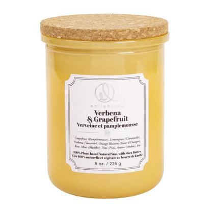 Candle with Wood Lid Verbena + Grapefruit - PABOOM