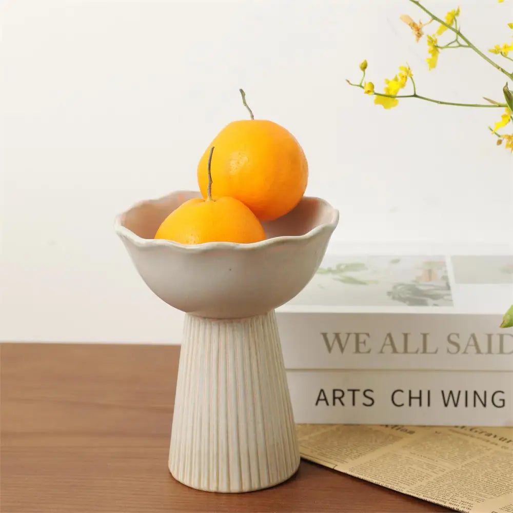 Ceramic Bowl On Pedestal Base - PABOOM
