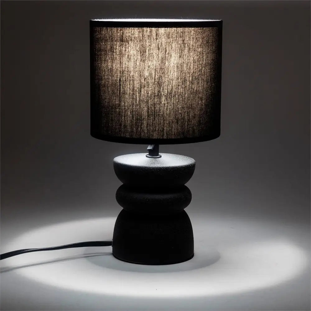 Ceramic Lamp With Black Shade - PABOOM