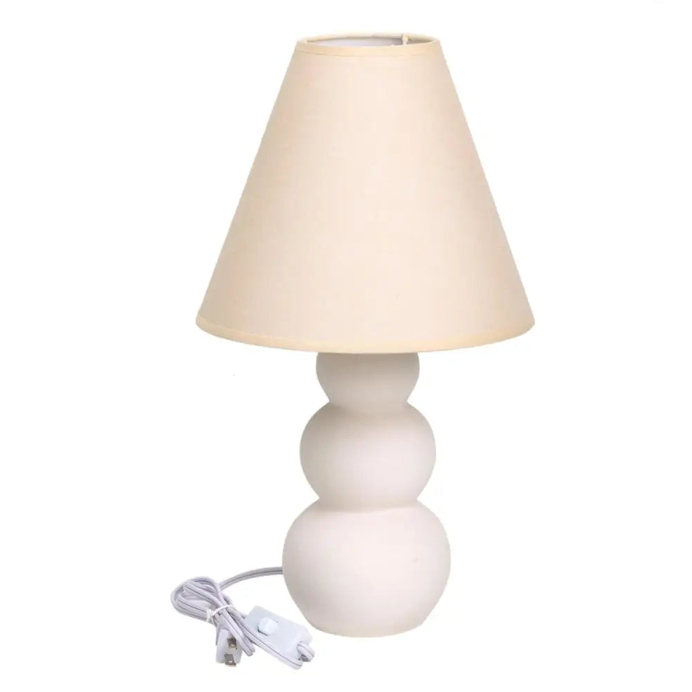 Ceramic Lamp With White Shade - PABOOM