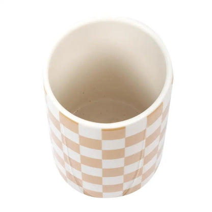 Checkered Cylinder Wheat Vase - PABOOM