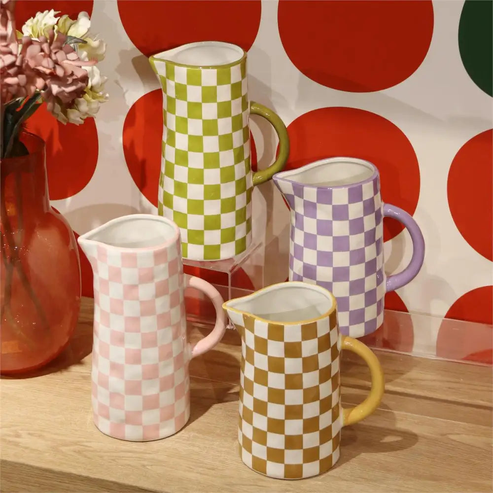 Checkered Ochre Pitcher - PABOOM