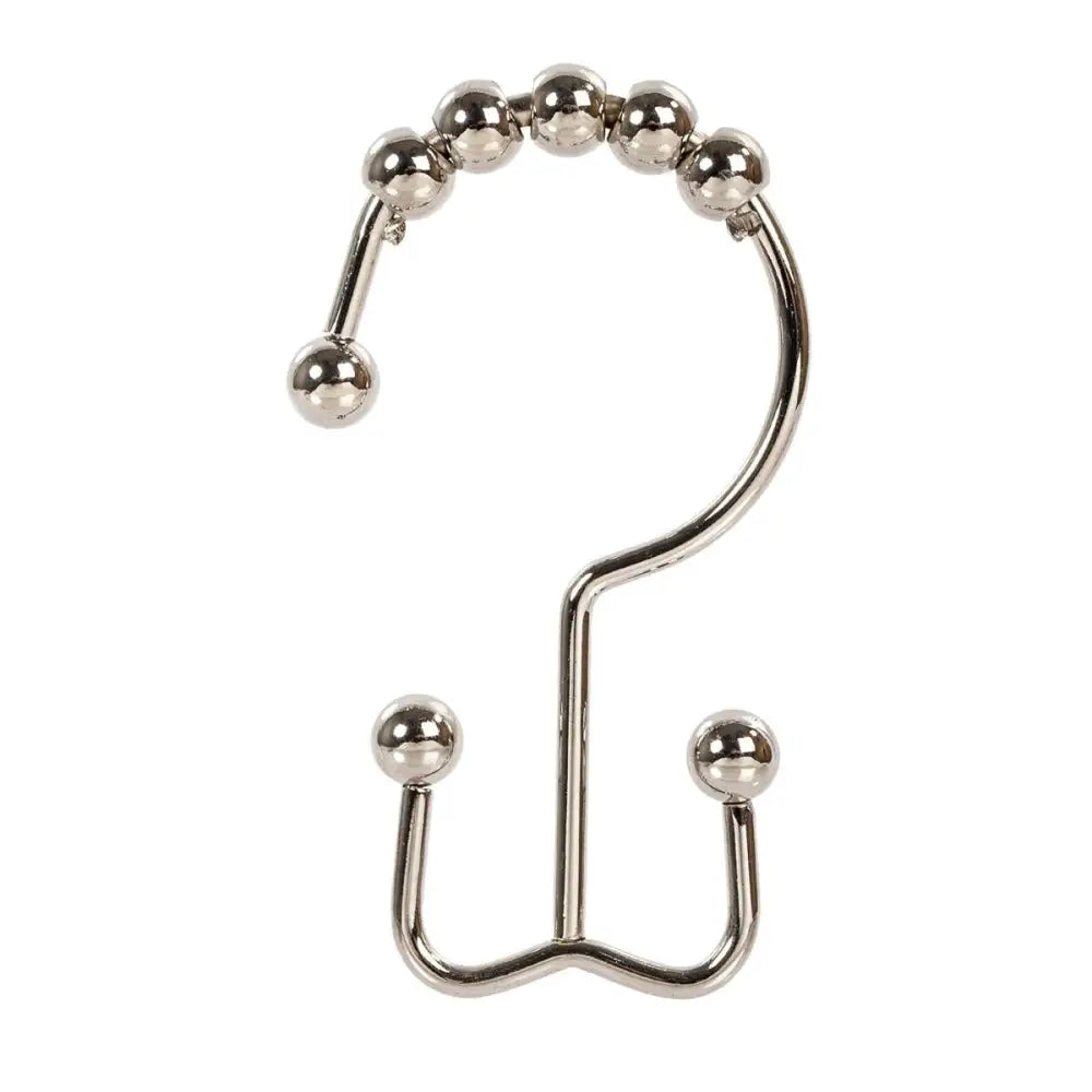Chrome Roller Shower Curtain Hooks - PABOOM