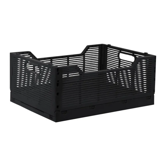 Collapsible Storage Crate - Black / Large