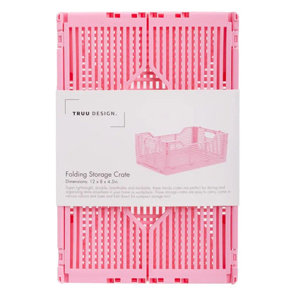Collapsible Storage Crate - Ballet Pink / Small