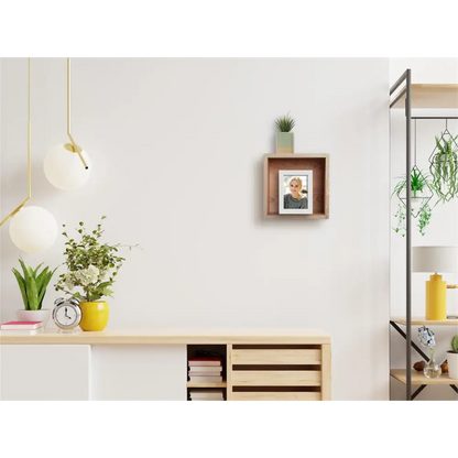 Cubbi Wall Shelf Walnut - PABOOM